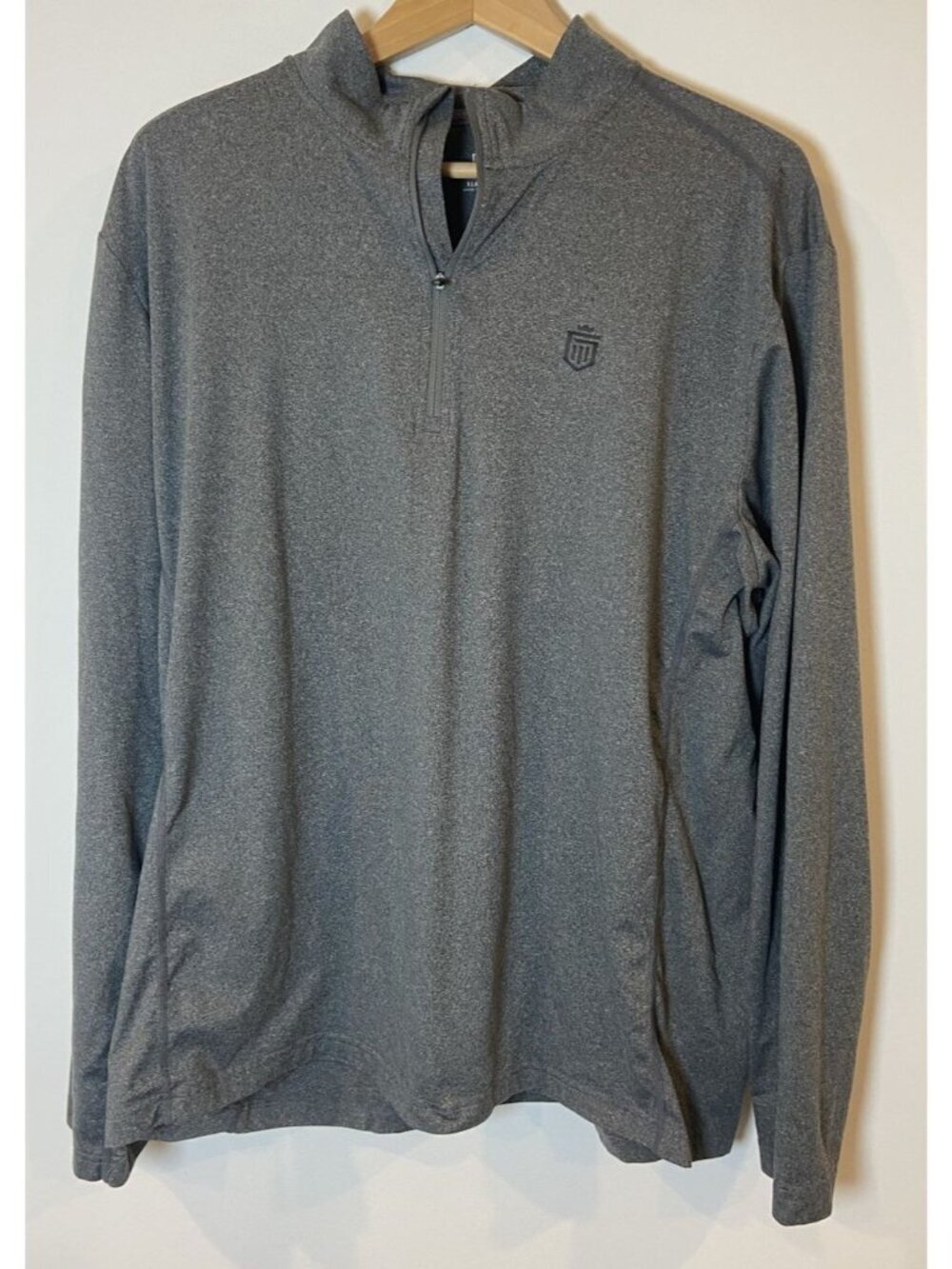 Men's Greatness Wins 1/4 Zip Performance Pullover Golf Gray Size XL